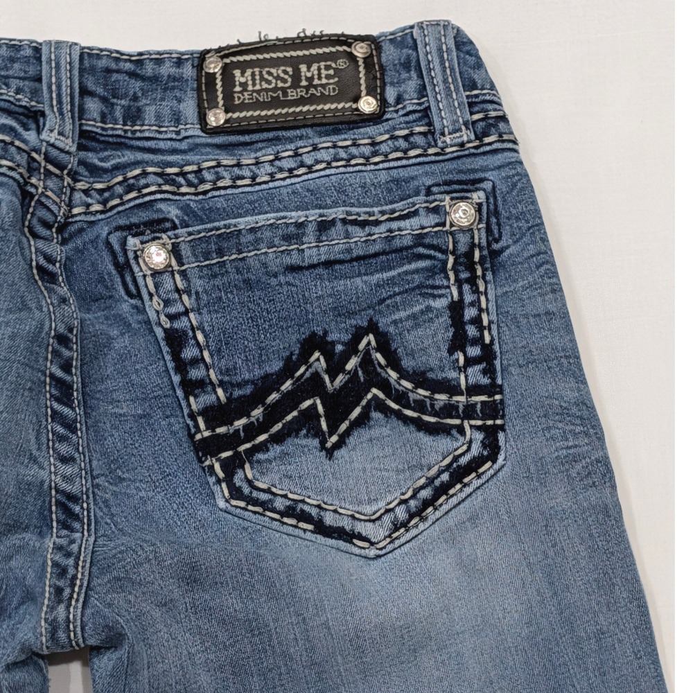 Miss Me Bootcut Jeans Medium Wash Embellished JD1095B Size 30